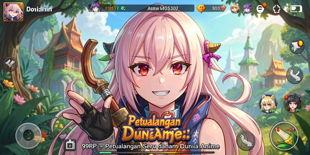 Gameplay seru dari 99RP dengan karakter anime favorit.