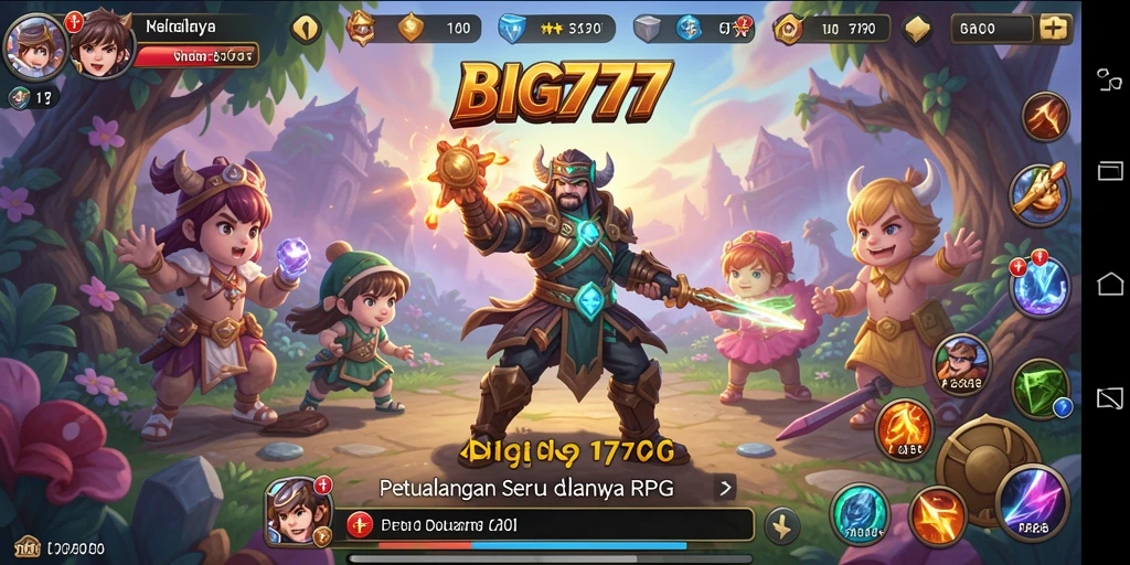 Tampilan gameplay seru dari BIG777 dengan karakter RPG yang menarik.