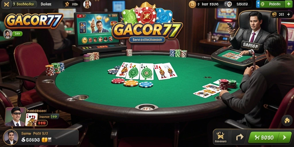 Tampilan screenshot GACOR77 menampilkan aksi Poker yang mendebarkan.