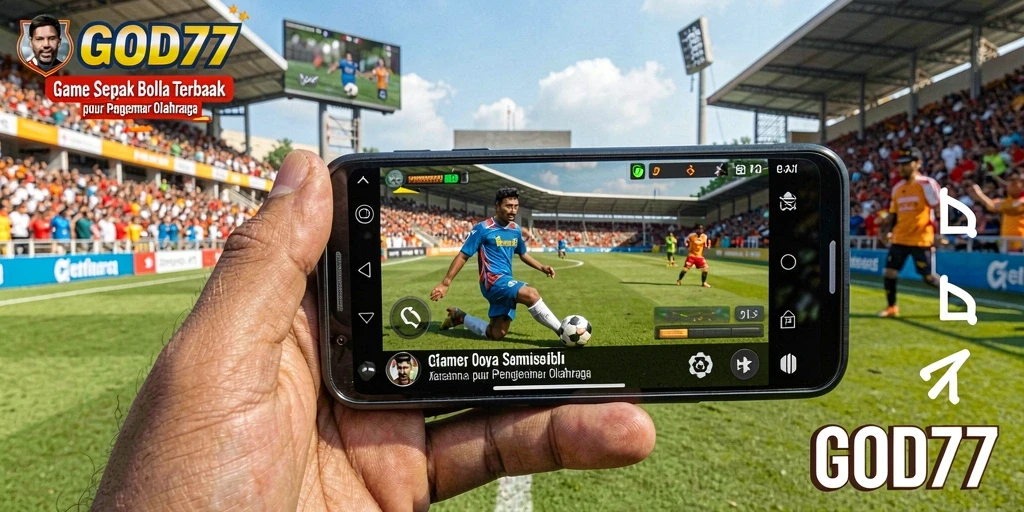 Tangkapan layar dari gameplay <strong>GOD77</strong> yang menampilkan pertandingan sepak bola seru.