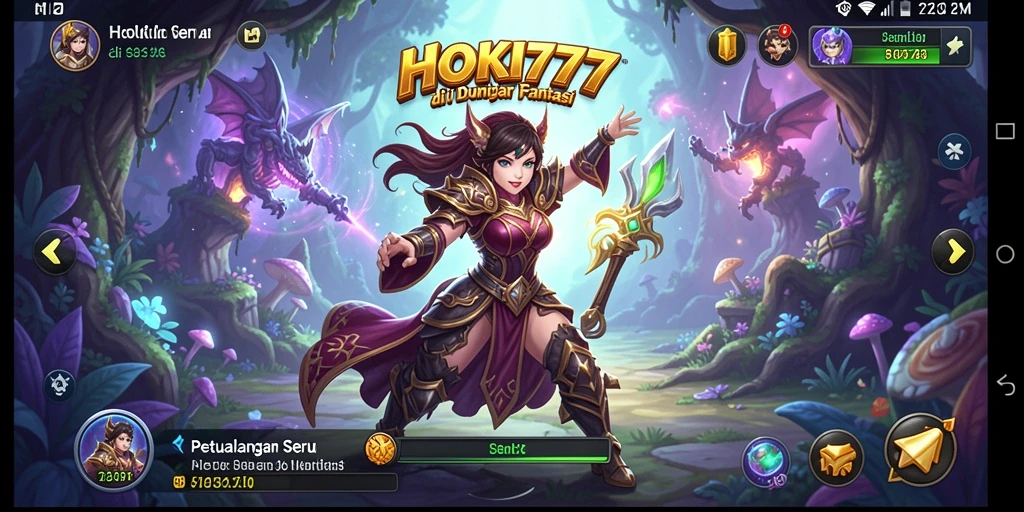 Tampilan menarik gameplay HOKI777 dalam suasana petualangan.