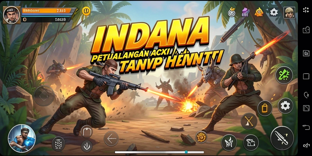 Tampilan gameplay INDAAA yang memukau dan mendebarkan.