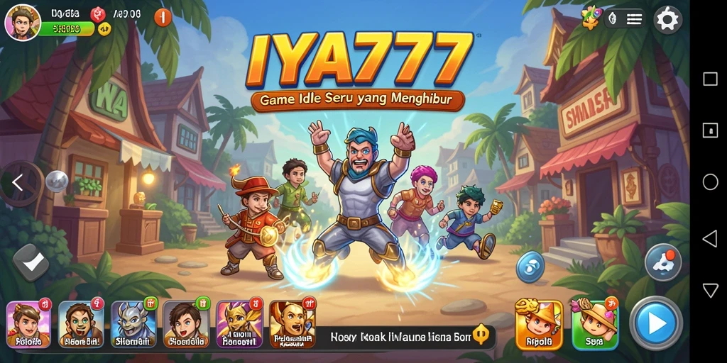 Tampilan menarik dari gameplay IYA777 dengan berbagai karakter dan elemen Idle.