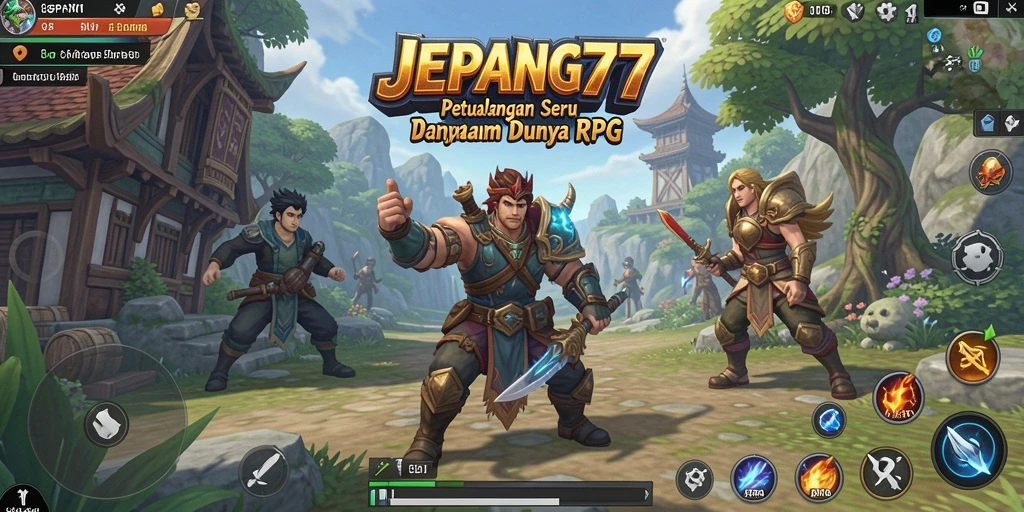 Tampilan grafis menakjubkan dari gameplay RPG JEPANG77.