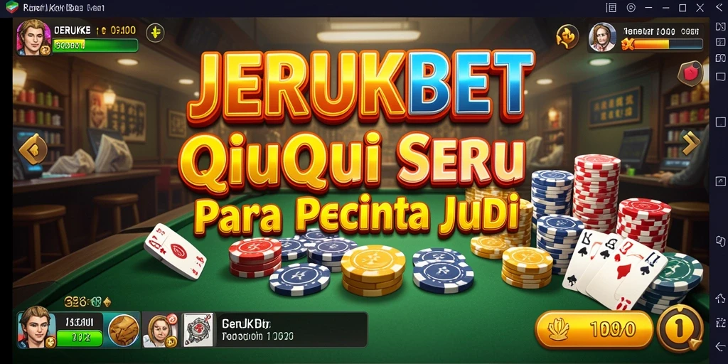 Screenshot utama JERUKBET menampilkan aksi seru permainan QiuQiu.