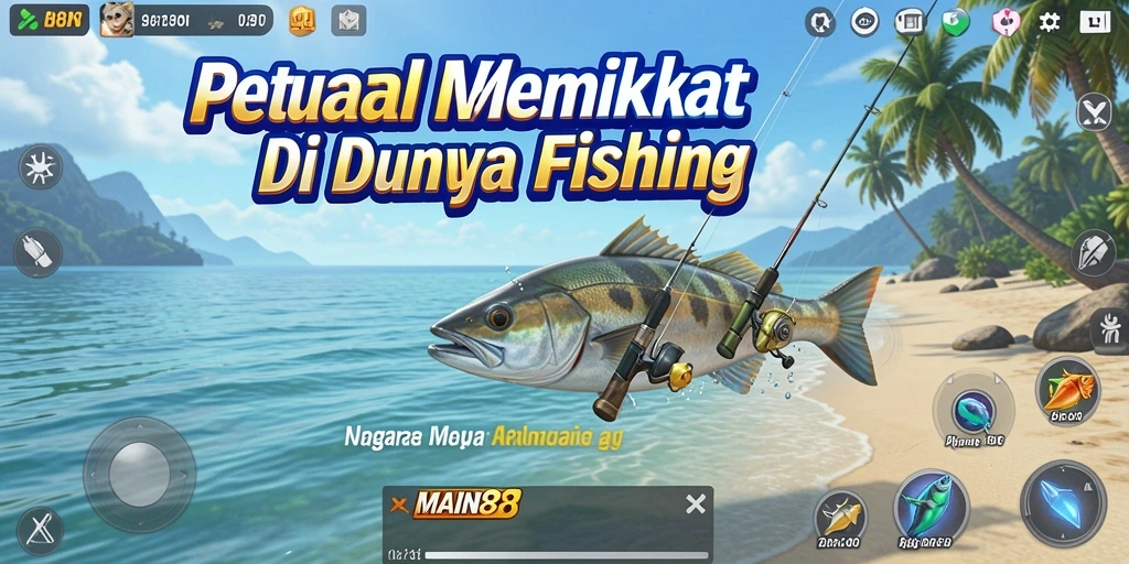 Tampilan gameplay menarik dalam MAIN88 dengan aksi memancing yang seru.