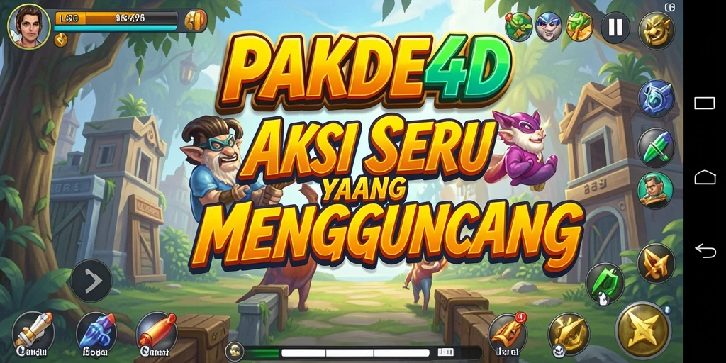 Screenshot utama PAKDE4D menunjukkan aksi mendebarkan di dalam permainan.
