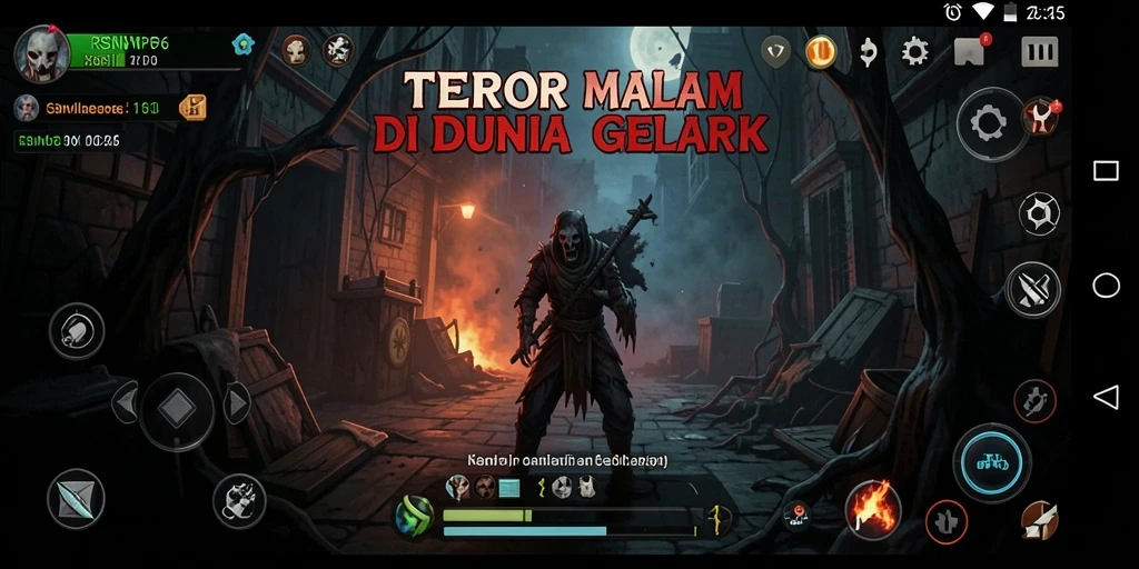 Menyoroti gameplay menakutkan dengan suasana gelap.