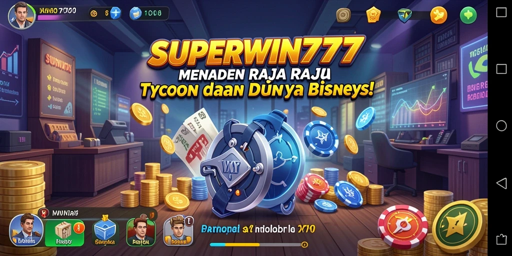 Screenshot SUPERWIN777 menunjukkan gameplay Tycoon yang menantang dan menarik.